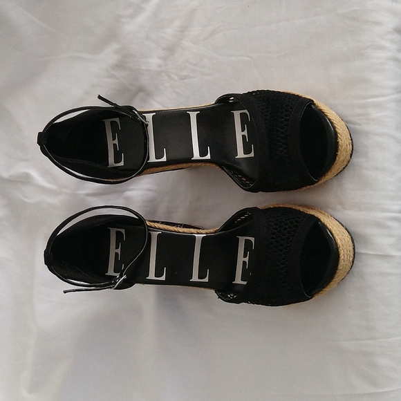 ELLE Espadrille Platform Wedge Sandals - Picture 2 of 6